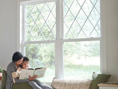 Simonton Brickmould 600 Bedroom Interior Double Hung
