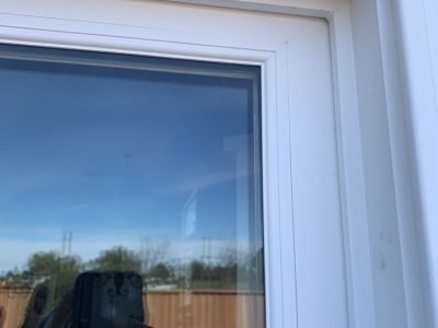 Close Up Vinyl Window Frame Close Up Vinyl Window Frame